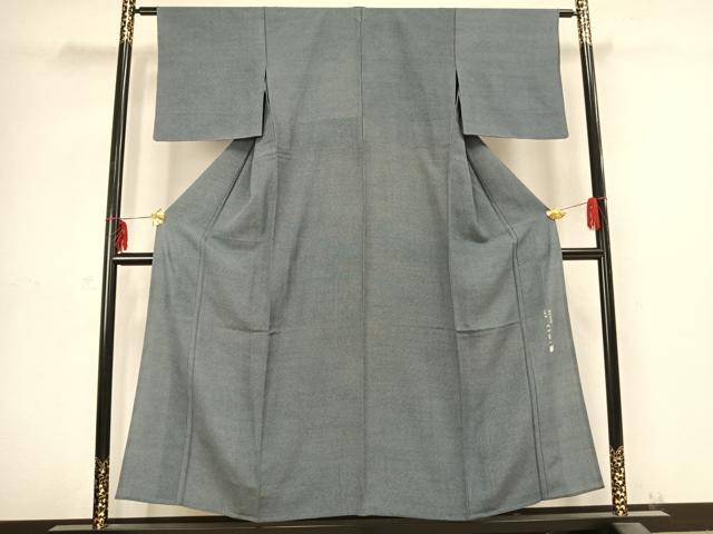 平和屋着物▽無形文化財 小紋師 内田秀一 江戸小紋 単衣 行儀 正絹 逸品 AABB2345fy