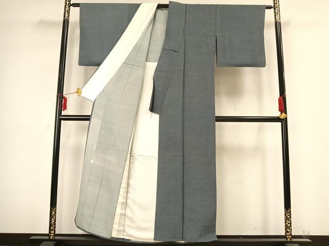 平和屋着物▽無形文化財 小紋師 内田秀一 江戸小紋 単衣 行儀 正絹 逸品 AABB2345fy