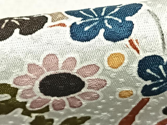 平和屋着物▽訪問着 単衣 風景枝花文 正絹 逸品 AABB2347fy