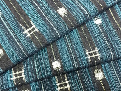 平和屋着物▽上質な紬 単衣 絣柄 正絹 逸品 AABB2348fy