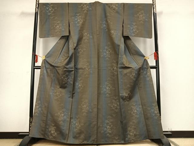 平和屋着物▽本場大島紬 単衣 風景文 さが美扱い 正絹 逸品 未使用 AABB2349fy