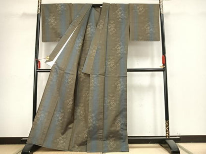 平和屋着物▽本場大島紬 単衣 風景文 さが美扱い 正絹 逸品 未使用 AABB2349fy