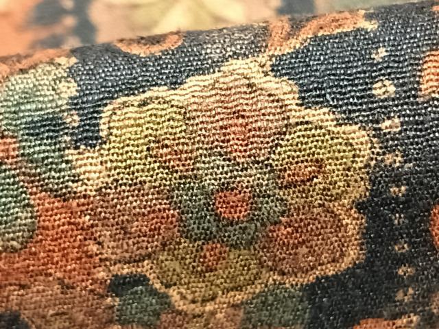 平和屋着物▽上質な小紋 単衣 草花間道 正絹 逸品 AABB2352fy