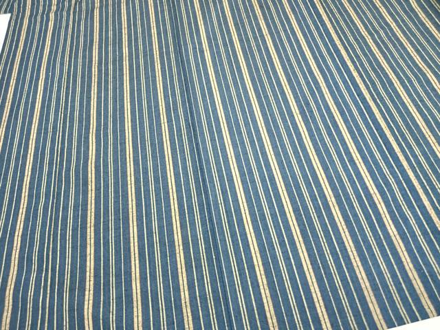 平和屋着物▽上質な紬 単衣 縞 正絹 逸品 AABB2354fy