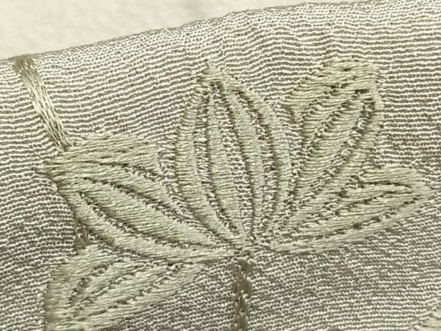 平和屋着物▽訪問着 単衣 刺繍 草花文 暈し染め 正絹 逸品 AABB2364fy