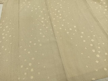平和屋着物▽本塩沢　単衣　散らし文　正絹　逸品　AABB2368fy