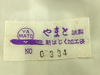 平和屋着物▽訪問着 単衣 扇面花文 金彩 やまと誂製 正絹 逸品 AABB2371fy