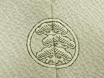 平和屋着物▽訪問着 単衣 総刺繍 草花文 正絹 逸品 AABB2380fy