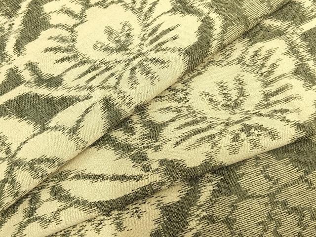 平和屋着物▽上質な紬 単衣 亀甲花文 正絹 逸品 AABB2389fy