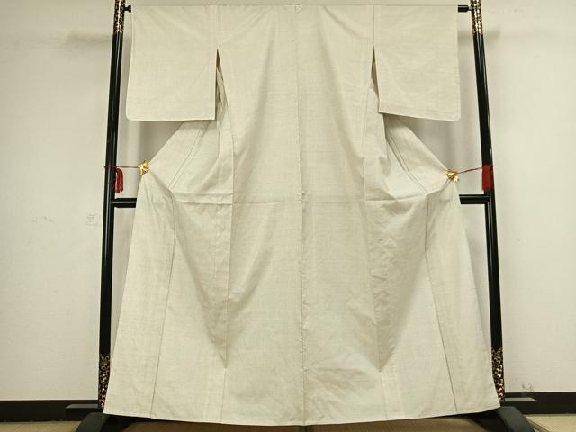 平和屋着物▽本場大島紬 白大島 単衣 三山千力作 証紙付き 正絹 逸品 AABB2391fy