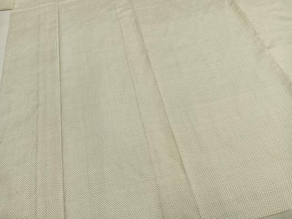 平和屋着物▽本場大島紬 白大島 単衣 三山千力作 証紙付き 正絹 逸品 AABB2391fy