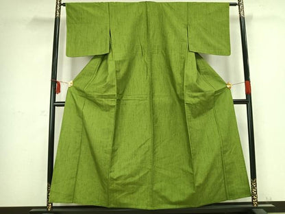 平和屋着物▽上質な紬　単衣　霞文　正絹　逸品　AABB2393fy