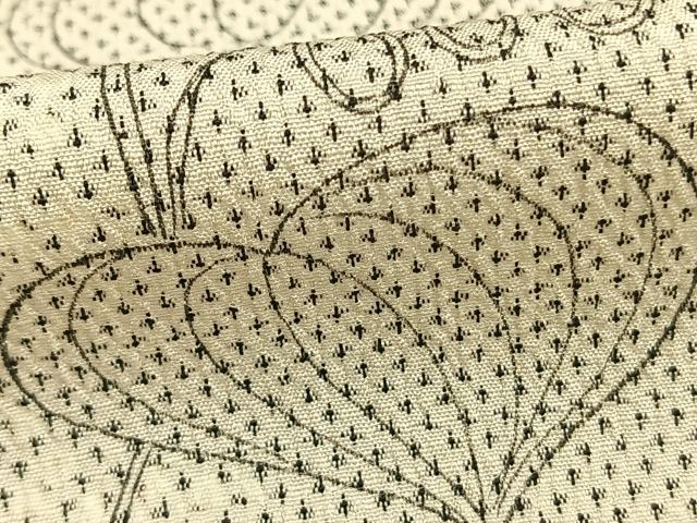 平和屋着物▽訪問着 単衣 お召地 蔦の葉文 正絹 逸品 AABB2397fy