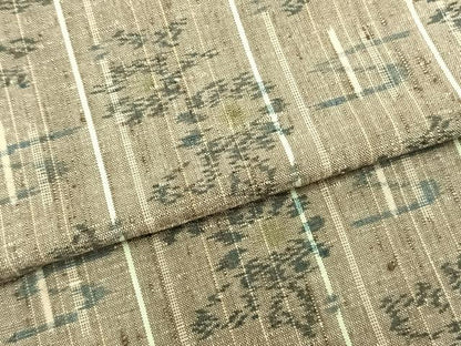 平和屋着物▽上質な紬 単衣 花間道 正絹 逸品 AABB2409fy