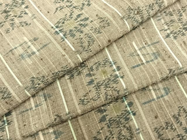 平和屋着物▽上質な紬 単衣 花間道 正絹 逸品 AABB2409fy