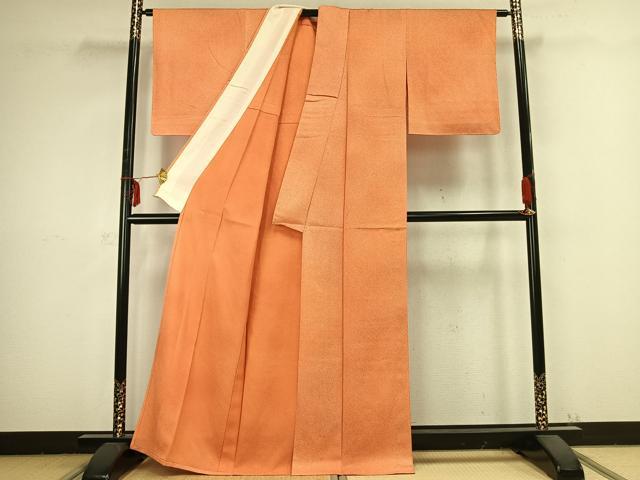 平和屋着物▽上質な小紋 単衣 霞文 正絹 逸品 AABB2411fy