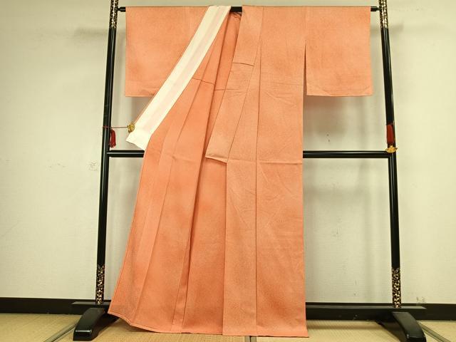 平和屋着物▽上質な小紋 単衣 霞文 正絹 逸品 未使用 AABB2416fy