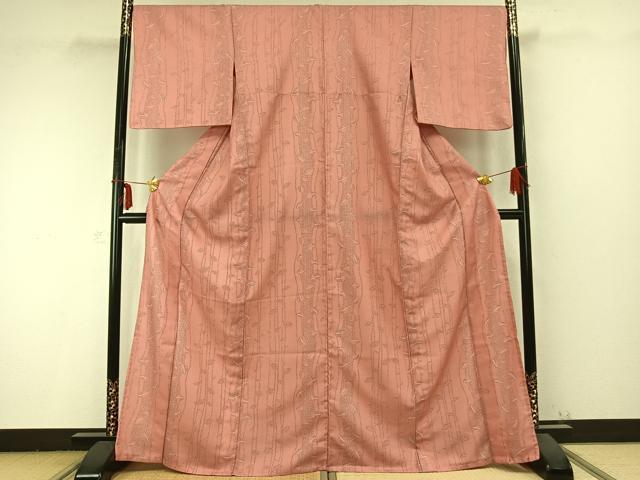 平和屋着物▽小紋 単衣 蔦の葉文 洗える着物 AABB2426fy