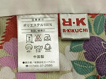 平和屋着物▽ R.KIKUCHIブランド 小紋 単衣 草花文 洗える着物 AABB2431fy