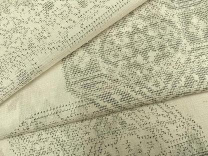 平和屋着物▽上質な紬 単衣 亀甲花文 正絹 逸品 未使用 AABB2433fy