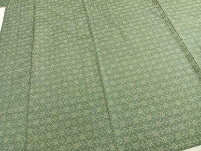 平和屋着物▽本場大島紬 単衣 幾何学花文 正絹 逸品 AABB2438fy