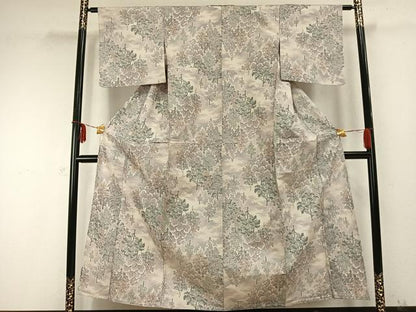 平和屋着物▽本場大島紬 単衣 樹林文 正絹 逸品 AABB2440fy