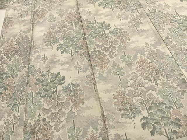 平和屋着物▽本場大島紬 単衣 樹林文 正絹 逸品 AABB2440fy
