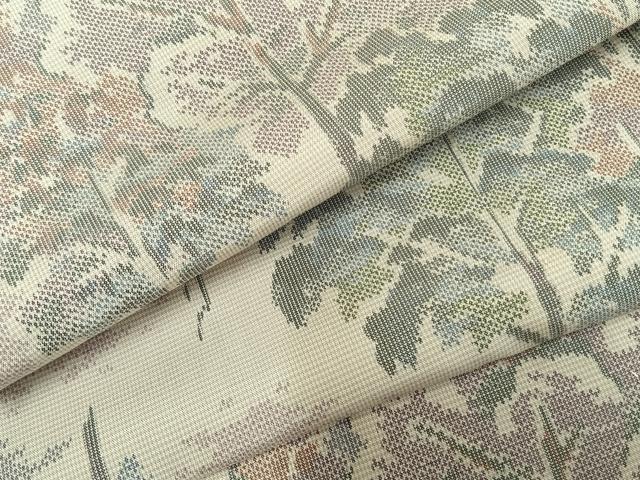 平和屋着物▽本場大島紬 単衣 樹林文 正絹 逸品 AABB2440fy