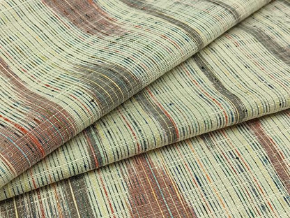 平和屋着物▽上質な紬 単衣 壺垂れ文様 正絹 逸品 AABB2441jh