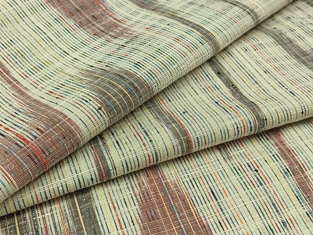 平和屋着物▽上質な紬 単衣 壺垂れ文様 正絹 逸品 AABB2441jh