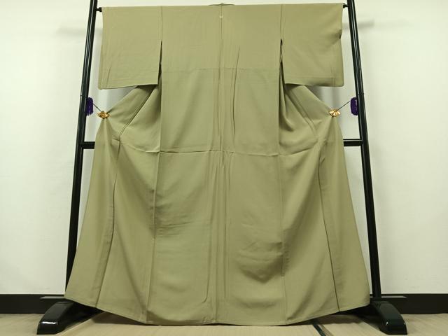 平和屋着物▽上質な小紋 単衣 縞 正絹 逸品 AABB2444jh