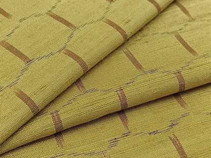平和屋着物▽上質な紬 単衣 亀甲文 正絹 逸品 AABB2445jh