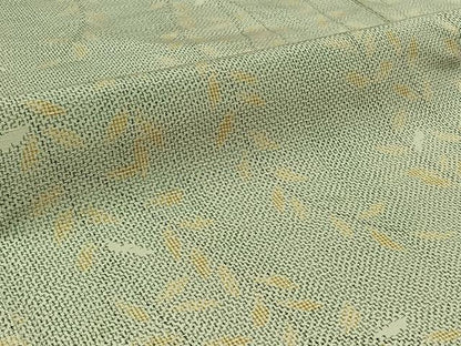 平和屋着物▽上質な紬 単衣 枝葉文 正絹 逸品 AABB2447jh
