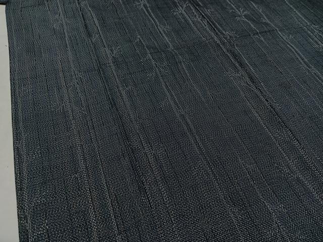 平和屋着物▽上質な紬　単衣　樹林文　正絹　逸品　AABB2456jh