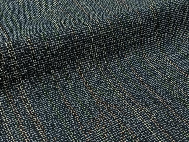 平和屋着物▽上質な紬　単衣　樹林文　正絹　逸品　AABB2456jh