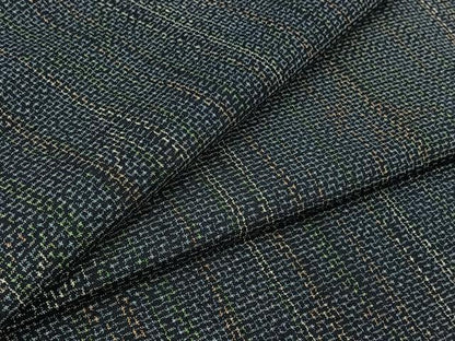 平和屋着物▽上質な紬　単衣　樹林文　正絹　逸品　AABB2456jh