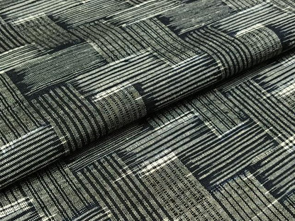 平和屋着物▽上質な紬 単衣 網代文様 正絹 逸品 AABB2459jh