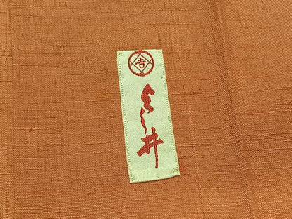 平和屋着物▽上質な紬 単衣 色無地 東雲色 誉志多工芸 正絹 逸品 AABB2462jh