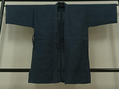 平和屋着物▽男性 作務衣 単衣 横段文 AABB2477jh