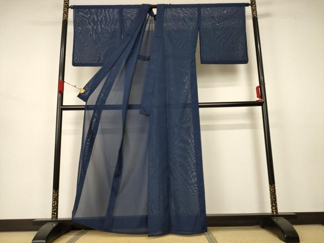 平和屋着物＊夏物　色無地　絽　褐返色　洗える着物　AABB2481jd