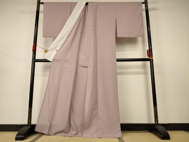 平和屋着物＊人間国宝・羽田登喜男 夏物 色無地 絽 洗柿色 正絹 逸品 AABB2482jd