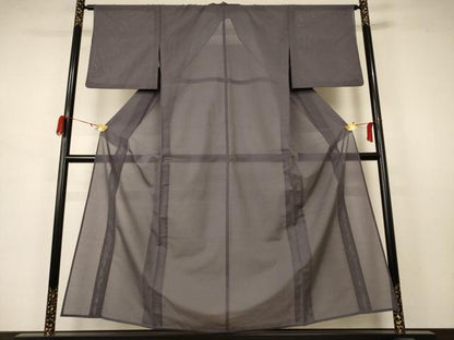 平和屋着物＊夏物 小紋 紗 正絹 逸品 AABB2485jd