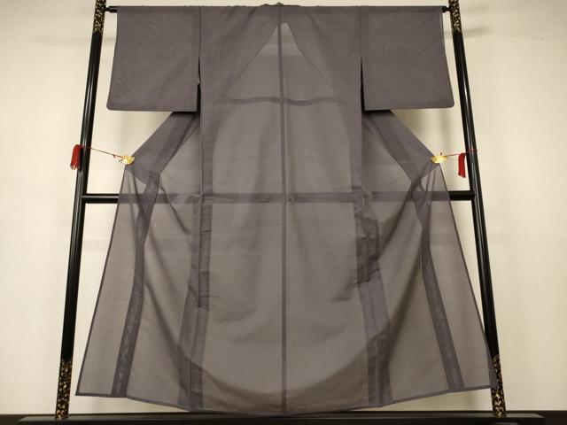 平和屋着物＊夏物 小紋 紗 正絹 逸品 AABB2485jd