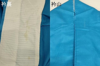 平和屋着物＊夏物 色無地 絽 天色 正絹 逸品 AABB2487jd