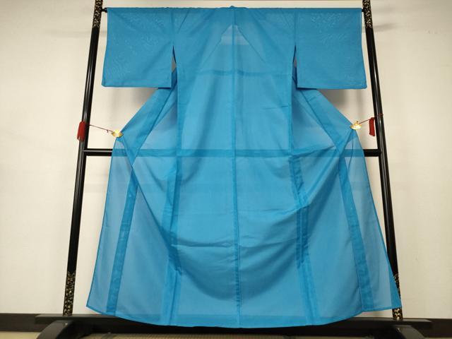 平和屋着物＊夏物 色無地 絽 天色 正絹 逸品 AABB2487jd
