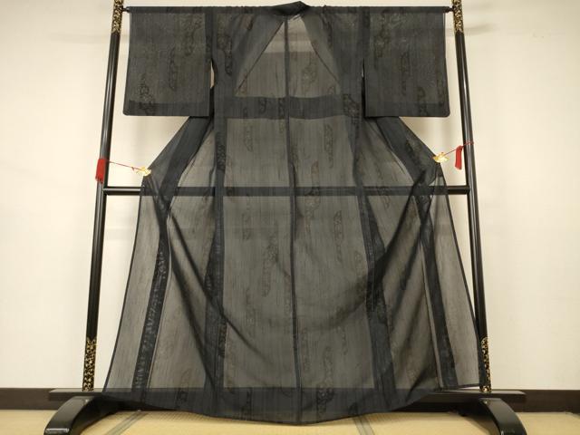 平和屋着物＊夏物 本場大島紬 夏大島 草花文 正絹 逸品 AABB2489jd