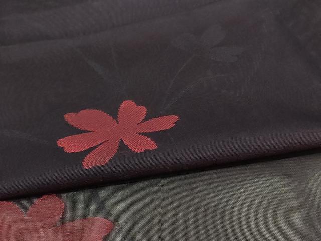 平和屋着物＊夏物 小紋 紗 草花文 正絹 逸品 未使用 AABB2491jd
