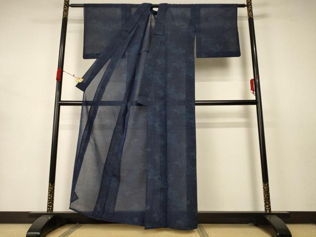 平和屋着物＊夏物 小紋 紗 蔦の葉文 AABB2494jd