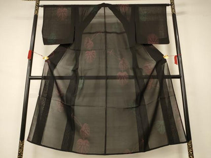 平和屋着物＊夏物 紗紬 葵 正絹 逸品 AABB2501jd