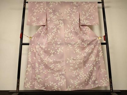 平和屋着物＊夏物 小紋 絽 楓文 正絹 逸品 AABB2502jd